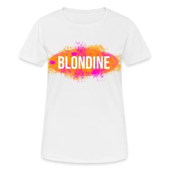 Blondine Splash - Frauen T-Shirt atmungsaktiv - Weiß - Vorne - AI Model Female 172 dark (172cm)