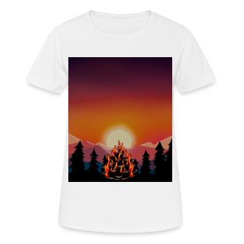 Ökologie Naturschutz Feuer Wald Brand Inferno Co2 - Frauen T-Shirt atmungsaktiv - Weiß - Vorne - AI Model Female 172 dark (172cm)