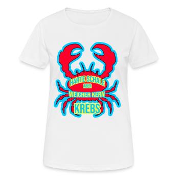 Sternzeichen Krebs - Frauen T-Shirt atmungsaktiv - Weiß - Vorne - AI Model Female 172 dark (172cm)