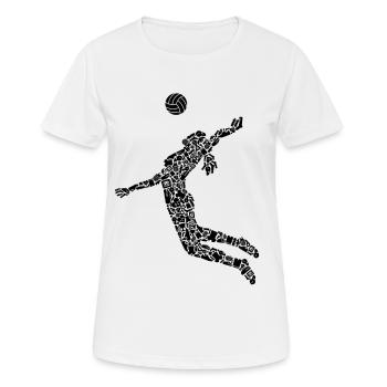Volleyball Frauen Symbole Mädchen Volleyballerin - Frauen T-Shirt atmungsaktiv - Weiß - Vorne - AI Model Female 172 dark (172cm)