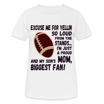 Désolé pour les cris forts, Football Mama - T-shirt respirant Femme - blanc - Devant - AI Model Female 172 dark (172cm)