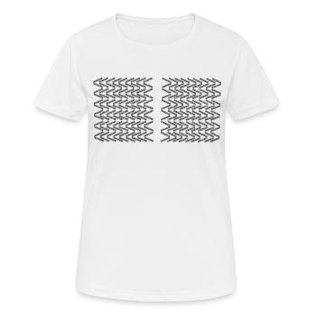 zigzag - Women's Breathable T-Shirt - white - Front - AI Model Female 172 dark (172cm)