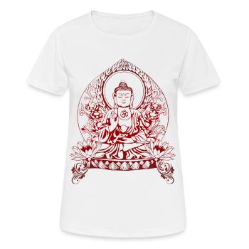 Gautama Bouddha - T-shirt respirant Femme - blanc - Devant - AI Model Female 172 dark (172cm)
