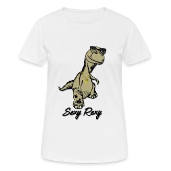 Sexy Rexy - Frauen T-Shirt atmungsaktiv - Weiß - Vorne - AI Model Female 172 dark (172cm)