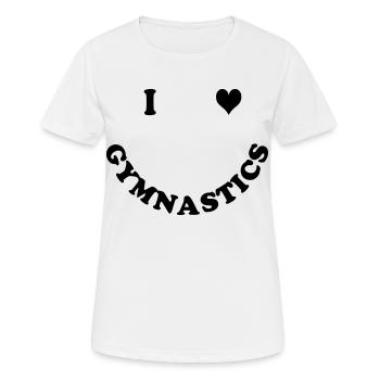 gymnastics - Women's Breathable T-Shirt - white - Front - AI Model Female 172 dark (172cm)