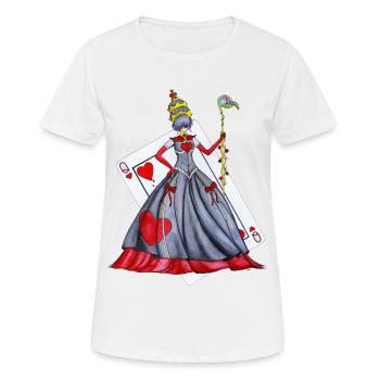 Königin der Herzen - Frauen T-Shirt atmungsaktiv - Weiß - Vorne - AI Model Female 172 dark (172cm)