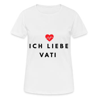 J'aime papa - père - fête des pères - papa - t-shirt - T-shirt respirant Femme - blanc - Devant - AI Model Female 172 dark (172cm)