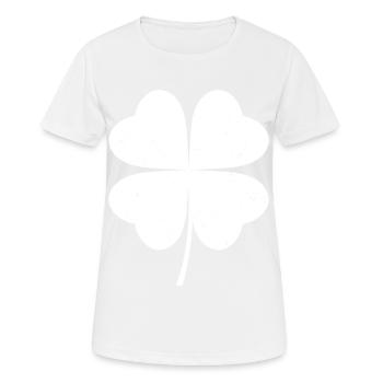 Trèfle - T-shirt respirant Femme - blanc - Devant - AI Model Female 172 dark (172cm)
