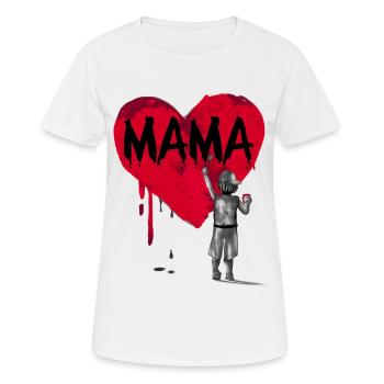 Maman fils - T-shirt respirant Femme - blanc - Devant - AI Model Female 172 dark (172cm)