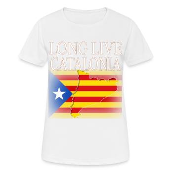 Fierté Catalane Catalogne - T-shirt respirant Femme - blanc - Devant - AI Model Female 172 dark (172cm)
