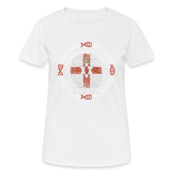 Nordirland ist in meiner DNA - Frauen T-Shirt atmungsaktiv - Weiß - Vorne - AI Model Female 172 dark (172cm)