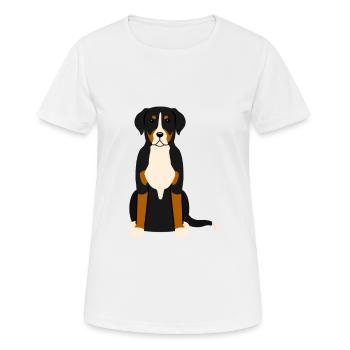 Grosser Schweizer Sennenhund - T-shirt respirant Femme - blanc - Devant - AI Model Female 172 dark (172cm)