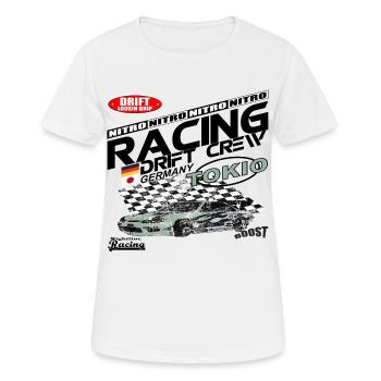 Racing "Drifting" - Women's Breathable T-Shirt - white - Front - AI Model Female 172 dark (172cm)