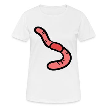Ver de terre - T-shirt respirant Femme - blanc - Devant - AI Model Female 172 dark (172cm)