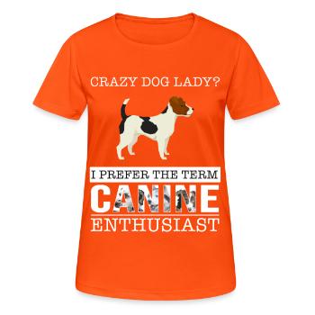 Crazy Jack Russell Terrier Chien Dame Je Préfère Le - T-shirt respirant Femme - orange néon - Devant - AI Model Female 172 dark (172cm)