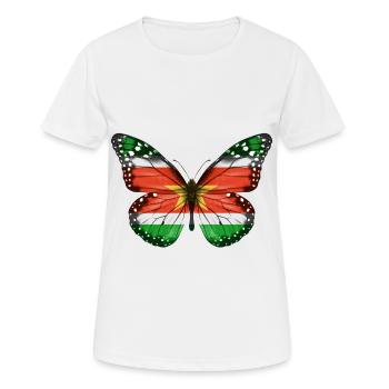 Butterfly Flag Of Suriname - Women's Breathable T-Shirt - white - Front - AI Model Female 172 dark (172cm)
