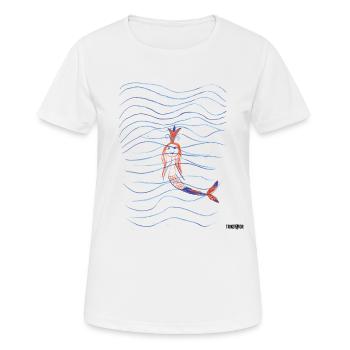 sirène - T-shirt respirant Femme - blanc - Devant - AI Model Female 172 dark (172cm)
