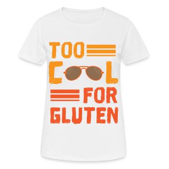 Zu cool für Gluten - Frauen T-Shirt atmungsaktiv - Weiß - Vorne - AI Model Female 172 dark (172cm)