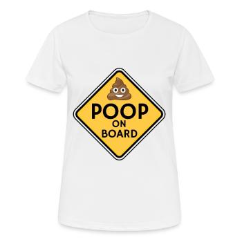 Kacken Sie an Bord - Frauen T-Shirt atmungsaktiv - Weiß - Vorne - AI Model Female 172 dark (172cm)