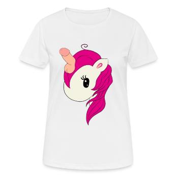 Penicorn - penis and unicorn unicorn - Women's Breathable T-Shirt - white - Front - AI Model Female 172 dark (172cm)