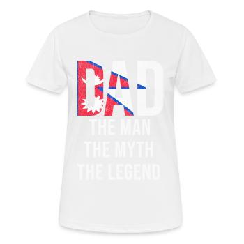 Fête des pères au Népal - T-shirt respirant Femme - blanc - Devant - AI Model Female 172 dark (172cm)