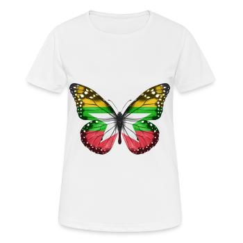 Butterfly Flag Of Myanmar - Women's Breathable T-Shirt - white - Front - AI Model Female 172 dark (172cm)