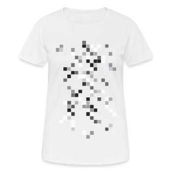 Carrés noir et blanc - T-shirt respirant Femme - blanc - Devant - AI Model Female 172 dark (172cm)
