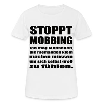 Against mobbing - Women's Breathable T-Shirt - white - Front - AI Model Female 172 dark (172cm)