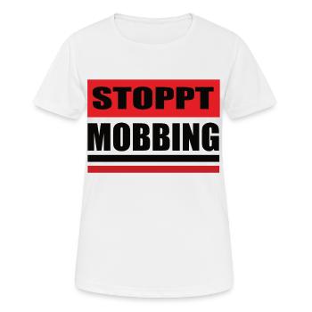 Gegen Mobbing - Frauen T-Shirt atmungsaktiv - Weiß - Vorne - AI Model Female 172 dark (172cm)
