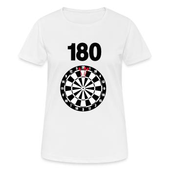 180 fléchettes fléchettes pour tournoi, formation - T-shirt respirant Femme - blanc - Devant - AI Model Female 172 dark (172cm)