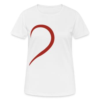 Demi coeur femme - T-shirt respirant Femme - blanc - Devant - AI Model Female 172 dark (172cm)