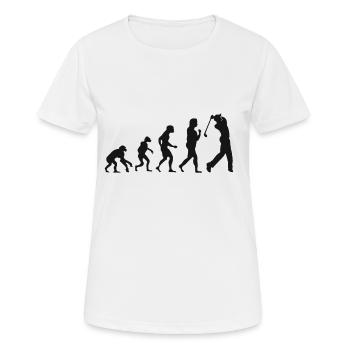 Golfer Evolution Golfer Golf evolution - Women's Breathable T-Shirt - white - Front - AI Model Female 172 dark (172cm)