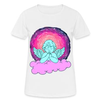 Engel Himmlisch Wolke Himmel Jenseits Schutzengel - Frauen T-Shirt atmungsaktiv - Weiß - Vorne - AI Model Female 172 dark (172cm)
