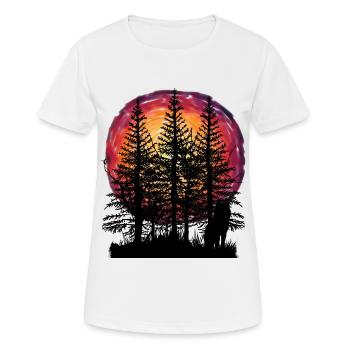 Loup de nature sauvage loups faune nature écologie soleil - T-shirt respirant Femme - blanc - Devant - AI Model Female 172 dark (172cm)