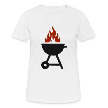 Grill Grillen - Frauen T-Shirt atmungsaktiv - Weiß - Vorne - AI Model Female 172 dark (172cm)