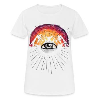 Mort au-delà de Dieu Jésus Résurrection Funérailles - T-shirt respirant Femme - blanc - Devant - AI Model Female 172 dark (172cm)
