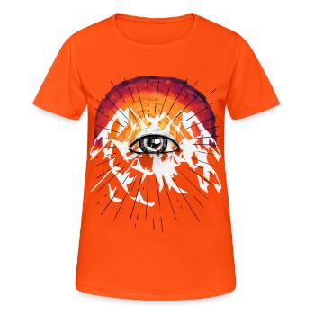 Tod Jenseits Gott Jesus Auferstehung Beerdigung - Frauen T-Shirt atmungsaktiv - Neonorange - Vorne - AI Model Female 172 dark (172cm)