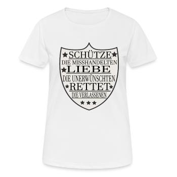 Katze Hund Tierheim Tierschutz - Frauen T-Shirt atmungsaktiv - Weiß - Vorne - AI Model Female 172 dark (172cm)