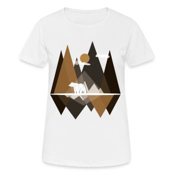 Mountain and bear - Women's Breathable T-Shirt - white - Front - AI Model Female 172 dark (172cm)
