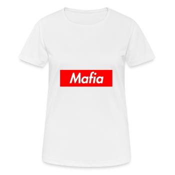 Mafia T-Shirt Italienisches Mafia T-Shirt 'ndranghet camorra - Frauen T-Shirt atmungsaktiv - Weiß - Vorne - AI Model Female 172 dark (172cm)