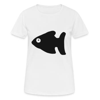 Fisch Fischen Fischer Angler Geschenk - Frauen T-Shirt atmungsaktiv - Weiß - Vorne - AI Model Female 172 dark (172cm)