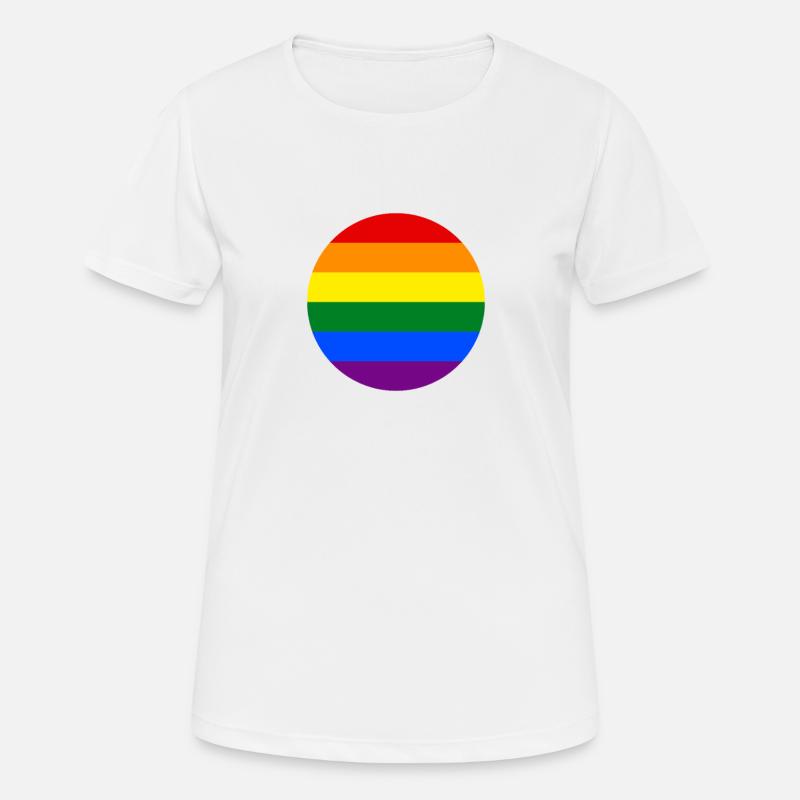 Drapeau arc-en-ciel drapeau arc-en-ciel - T-shirt respirant Femme - blanc