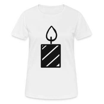 Bougies Bougies Cadeau - T-shirt respirant Femme - blanc - Devant - AI Model Female 172 dark (172cm)