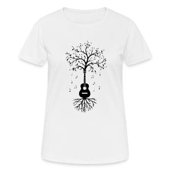 Guitar Tree - T-shirt respirant Femme - blanc - Devant - AI Model Female 172 dark (172cm)