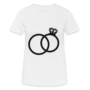 Mariage mariage - T-shirt respirant Femme - blanc - Devant - AI Model Female 172 dark (172cm)