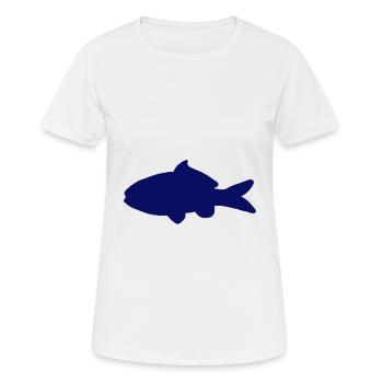 Poisson poisson poissons animaux marins - T-shirt respirant Femme - blanc - Devant - AI Model Female 172 dark (172cm)