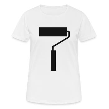 Brush Painting Brushes Painting Painter Painters Varnishers - Women's Breathable T-Shirt - white - Front - AI Model Female 172 dark (172cm)
