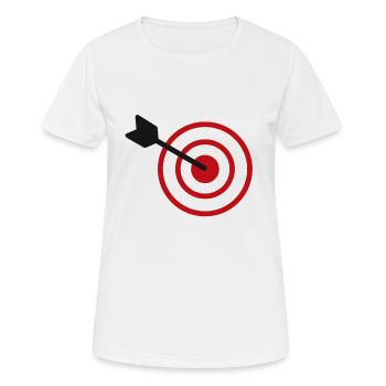 Fléchette flèche fléchettes cadeau jeu de fléchettes - T-shirt respirant Femme - blanc - Devant - AI Model Female 172 dark (172cm)
