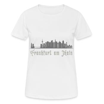 Francfort-sur-le-Main Quartier bancaire de Francfort - T-shirt respirant Femme - blanc - Devant - AI Model Female 172 dark (172cm)