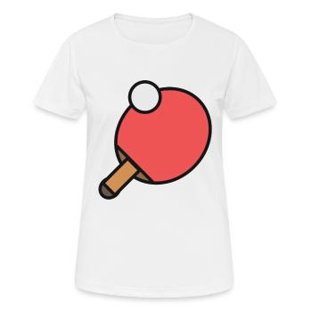 Tennis de table tennis de table battes de tennis de table - T-shirt respirant Femme - blanc - Devant - AI Model Female 172 dark (172cm)